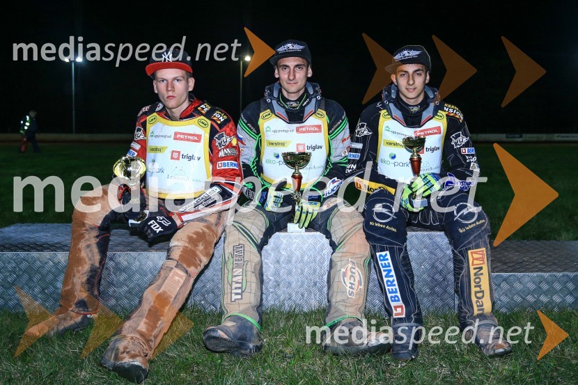  Nick Škorja, speedwayist, (AMTK Ljubljana);  Žiga Kovačič, speedwayist;  Jaka Kovačič, speedwayist, KST BrežiceSpeedway, druga dirka DP Slovenije in Hrvaške