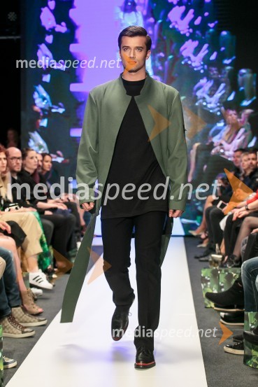 Young@Squat (Barbara Krmelj, Maja Leskovšek, Sofija Urumović, Sara Valenci, Barbara Vrbančič); ime kolekcije: Јас не сумод тука | Јas ne sum od tuka | Nisem od tukajLjubljana Fashion Week 2015, 3. dan