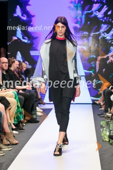 Young@Squat (Barbara Krmelj, Maja Leskovšek, Sofija Urumović, Sara Valenci, Barbara Vrbančič); ime kolekcije: Јас не сумод тука | Јas ne sum od tuka | Nisem od tukajLjubljana Fashion Week 2015, 3. dan