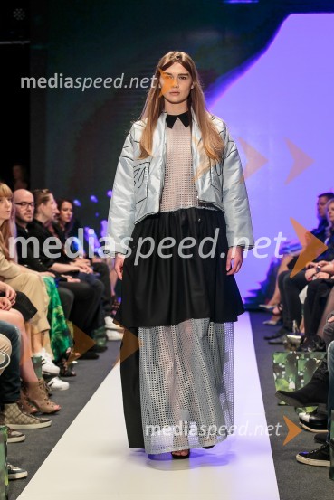 Young@Squat (Barbara Krmelj, Maja Leskovšek, Sofija Urumović, Sara Valenci, Barbara Vrbančič); ime kolekcije: Јас не сумод тука | Јas ne sum od tuka | Nisem od tukajLjubljana Fashion Week 2015, 3. dan