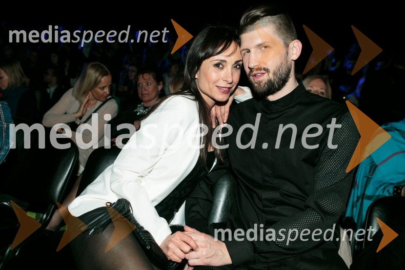  Tina Gorenjak, igralka;  Tomaž  Mihelič, novinar LadyLjubljana Fashion Week 2015, 3. dan