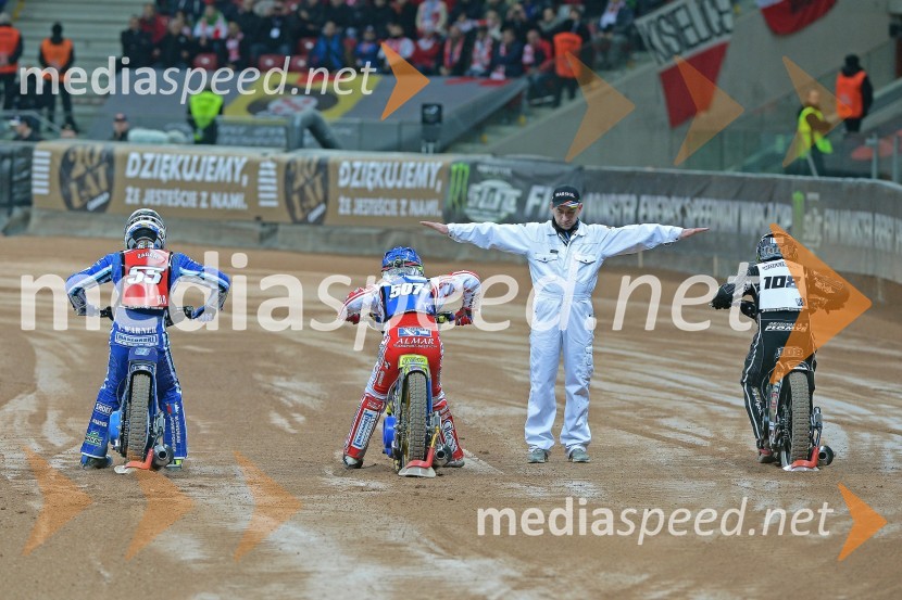  Matej Žagar, speedwayist (Slovenija);  Krzysztof  Kasprzak, speedwayist (Poljska);  Tai  Woffinden, speedwayist (Velika Britanija)Matej Žagar zmagovalec nenavadne dirke za VN Poljske