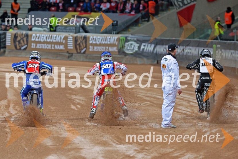  Matej Žagar, speedwayist (Slovenija);  Krzysztof  Kasprzak, speedwayist (Poljska);  Tai  Woffinden, speedwayist (Velika Britanija)Matej Žagar zmagovalec nenavadne dirke za VN Poljske