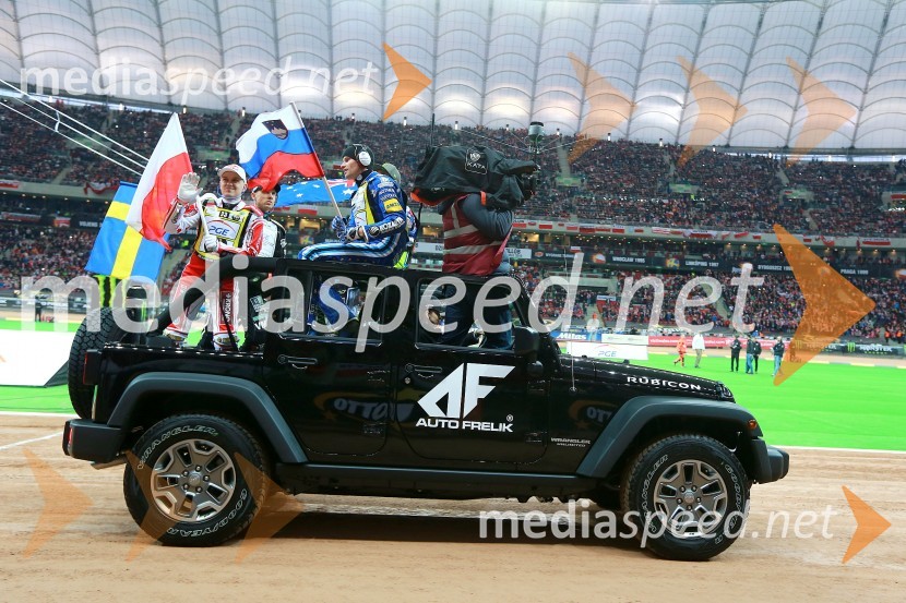  Jaroslaw  Hampel, speedwayist (Poljska);  Matej Žagar, speedwayist (Slovenija)Matej Žagar zmagovalec nenavadne dirke za VN Poljske