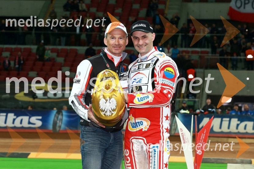  Hans Nielsen, nekdanji speedwayist (Danska);  Tomasz  Gollob, speedwayist (Poljska)Matej Žagar zmagovalec nenavadne dirke za VN Poljske
