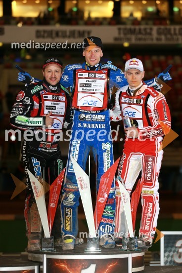  Chris Harris, speedwayist (Velika Britanija);  Matej Žagar, speedwayist (Slovenija);  Jaroslaw  Hampel, speedwayist (Poljska)Matej Žagar zmagovalec nenavadne dirke za VN Poljske