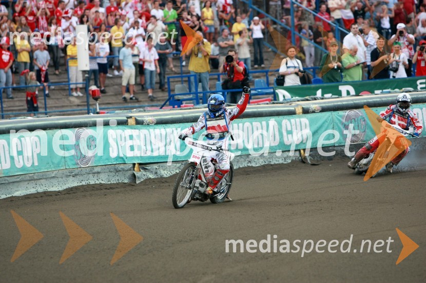 Rune Holta (Poljska) in Nicki Pedersen (Danska)SPEEDWAY, finale svetovnega ekipnega prvenstva