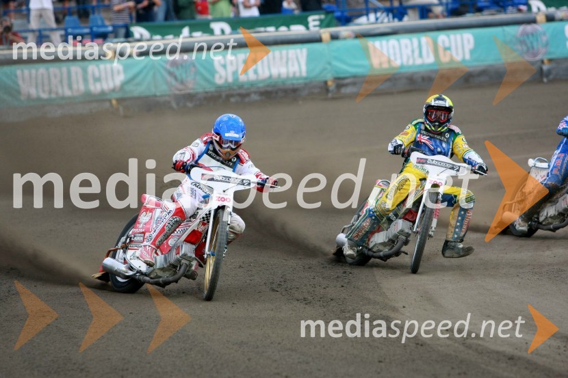 Krzysztof Kasprzak (Poljska) in Leigh Adams (Avstralija)SPEEDWAY, finale svetovnega ekipnega prvenstva