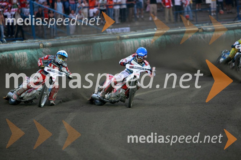 Kenneth Bjerre (Danska) in Krzysztof Kasprzak (Poljska)SPEEDWAY, finale svetovnega ekipnega prvenstva
