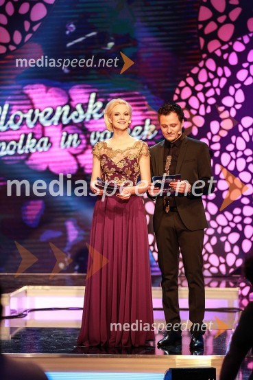  Darja Gajšek, pevka, voditeljica;  Blaž Švab, pevec, skupina Modrijani20. festival Slovenska polka in valček