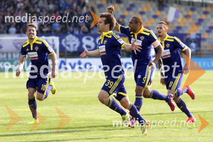  Agim Ibraimi, nogometaš, NK Maribor;  Damjan Bohar, nogometaš, NK Maribor;  Marcos  Tavares, nogometaš, NK Maribor;  Petar Stojanović, nogometaš, NK MariborVečni derbi NK Maribor : NK Olimpija slavili vijolični