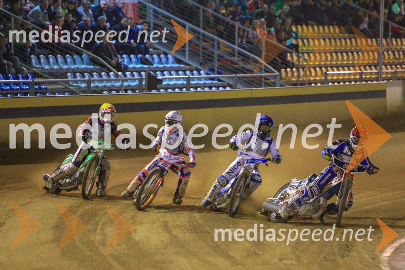  Nick Škorja, speedwayist, (AMTK Ljubljana);  Andzejs Lebedevs, speedwayist;  Jurica Pavlic, speedwayist (SK Unia Donji Kraljevec);  Przemyslaw  Pawlicki, speedwayist (Poljska)Speedway Grand Prix Qualifications, Round 1, 2015