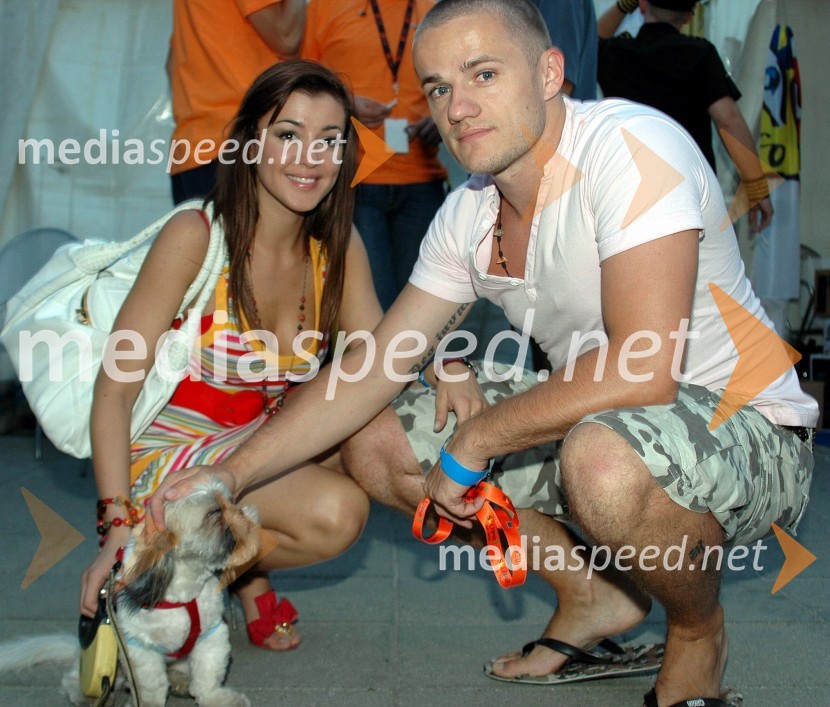 Sanja Grohar, Miss Slovenije 2005 in Playboyeva zajčica 2007 in njen fant Dani25. tradicionalna Kranjska noč 2007, 1. večer