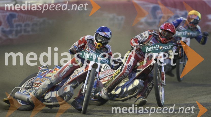 Jaroslaw Hampel (Poljska) in Hans Andersen (Danska)SPEEDWAY GRAND PRIX, VN Češke 2007, dirka