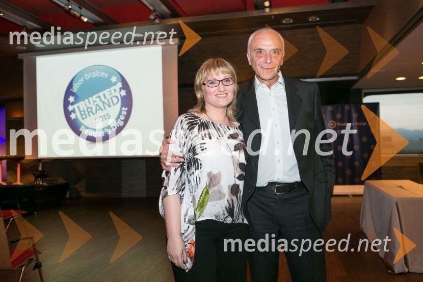  Lidija Petek, glavna urednica revije Reader's Digest Slovenija ;  Ivo Boscarol, generalni direktor Pipistrel d.o.o.Trusted Brand 2015