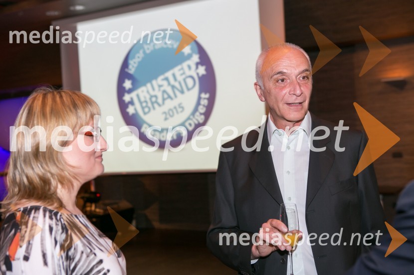  Lidija Petek, glavna urednica revije Reader's Digest Slovenija ;  Ivo Boscarol, generalni direktor Pipistrel d.o.o.Trusted Brand 2015