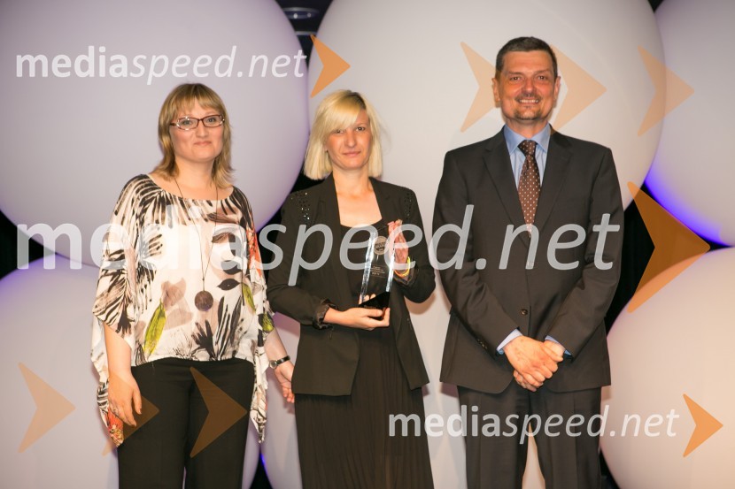  Lidija Petek, glavna urednica revije Reader's Digest Slovenija ;  Iva Pirc Šepec, vodja blagovnih znamk, POP TV;  Daniel Škraba, vodja Reader's Digest Slovenija Trusted Brand 2015