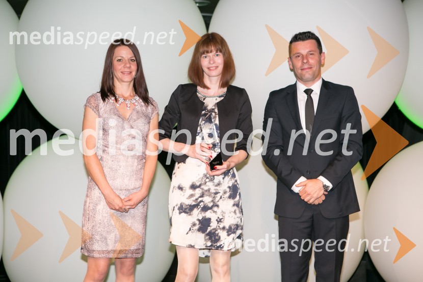  Martina Dolgan, vodja marketinga in oglasnega trženja, Založba Mladinska knjiga;  Helena Strašek, predstavnica Oddelka zdravil brez recepta, Lek;  Gregor Medved, vodja knjižnega kluba Svet knjigeTrusted Brand 2015