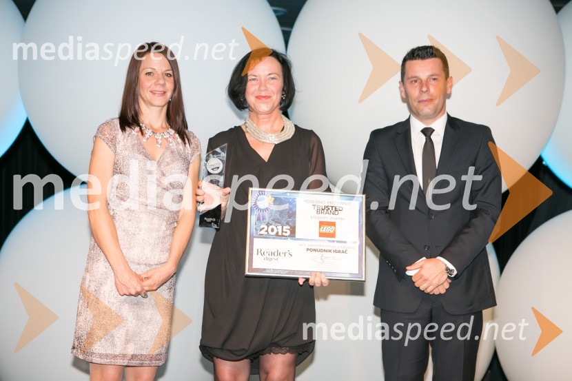  Martina Dolgan, vodja marketinga in oglasnega trženja, Založba Mladinska knjiga;  Joži Trobec Janc, vodja blagovne znamke Lego;  Gregor Medved, vodja knjižnega kluba Svet knjigeTrusted Brand 2015