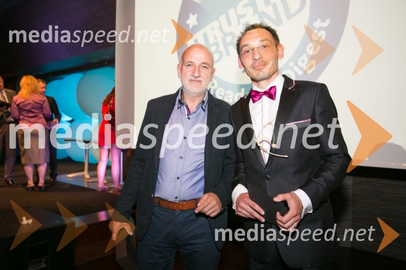  Evgen Vedlin, predstavnik podjetja Werner& Mertz za Slovenijo;  Tadej Toš, igralec, komik in TV voditeljTrusted Brand 2015