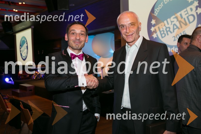  Tadej Toš, igralec, komik in TV voditelj;  Ivo Boscarol, generalni direktor Pipistrel d.o.o.Trusted Brand 2015