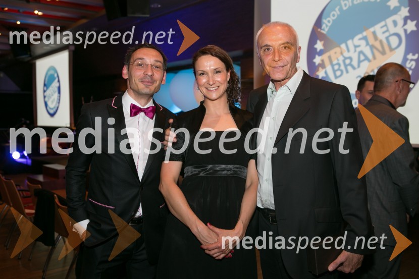  Tadej Toš, igralec, komik in TV voditelj;  Polona Stepišnik, direktorica prodaje in marketinga, Založba Mladinska knjiga;  Ivo Boscarol, generalni direktor Pipistrel d.o.o.Trusted Brand 2015