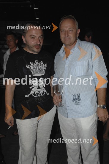 Milan Gačanović, stilist in Janez Hudohmet, direktor Palmers SlovenijaModna revija Palmers na Hvaru