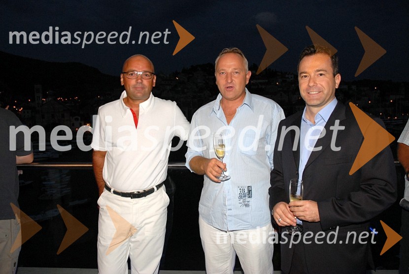 Andrej Jenčič, Janez Hudohmet, Palmers Slovenija in direktor Hotela Adriana Miro DinčićModna revija Palmers na Hvaru