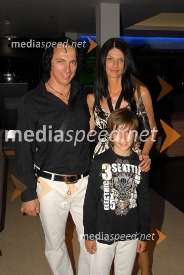 Marjan Simčič z družinoModna revija Palmers na Hvaru