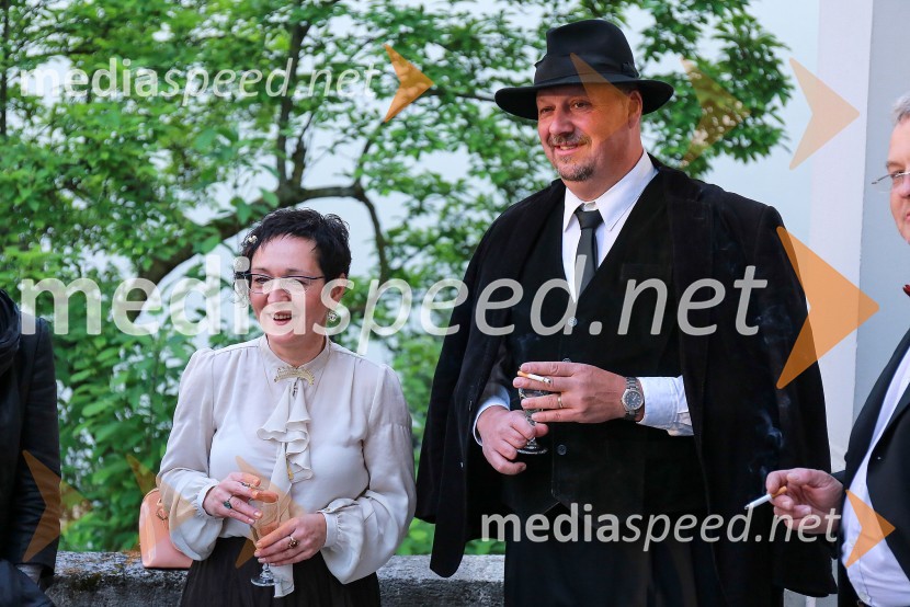 mag. Neva Malek;  Damijan SimičPles gospe Scherbaum v Muzeju NO Maribor