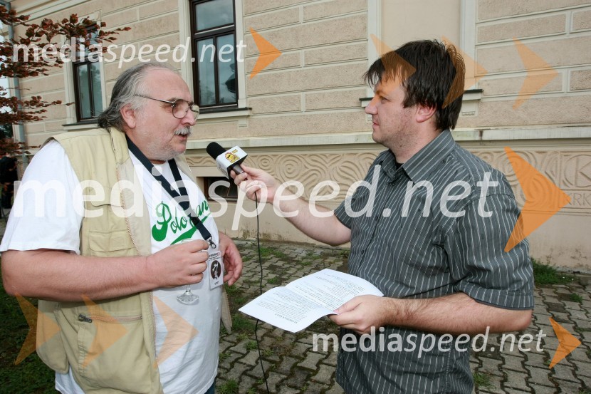 Slobodan Šijan, srbski režiser in Boštjan NaježarGrossmannov festival filma in vina