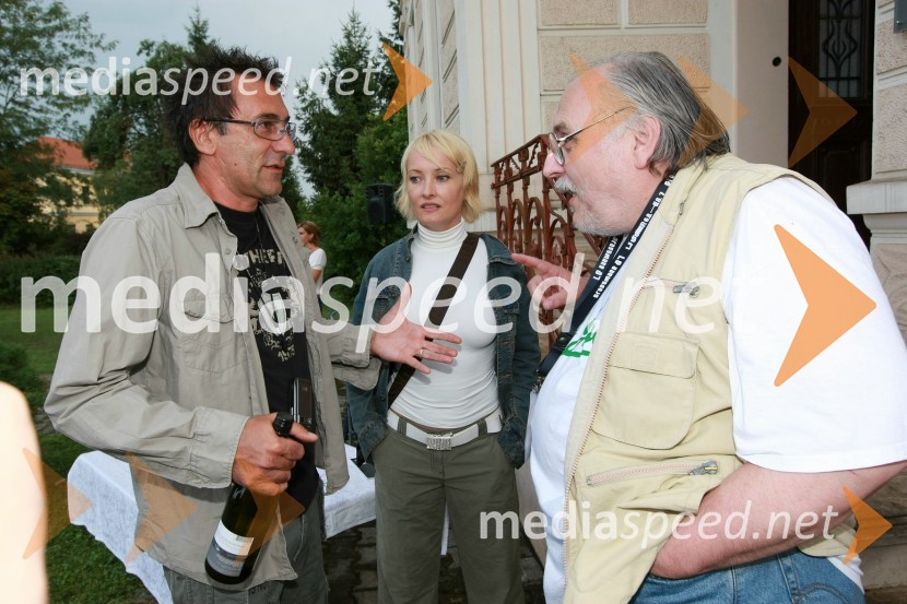 Branko Đurić - Đuro, režiser ter igralec, Tanja Ribič, igralka in Slobodan Šijan, srbski režiserGrossmannov festival filma in vina