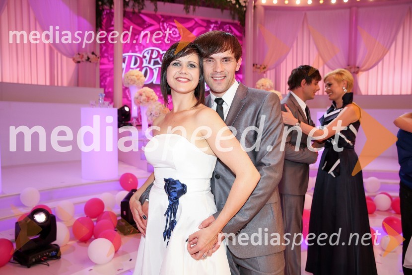  Jana Hrnčič, finalistka oddaje Popolna poroka;  Jure Part, finalist oddaje Popolna porokaPopolna poroka, finalna oddaja