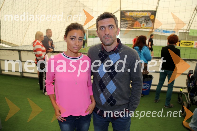  Sara Bosnić , soproga Marinka Galiča;  Marinko Galič, nekdanji nogometašPomagamo kot znamo - nogomet igramo, humanitarni nogometni turnir