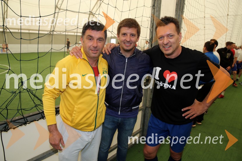  Zlatko Žilarević, Nanomont d.o.o.;  Saša Marković;  Tadej  Kovačič, lastnik Patrick`s pubPomagamo kot znamo - nogomet igramo, humanitarni nogometni turnir