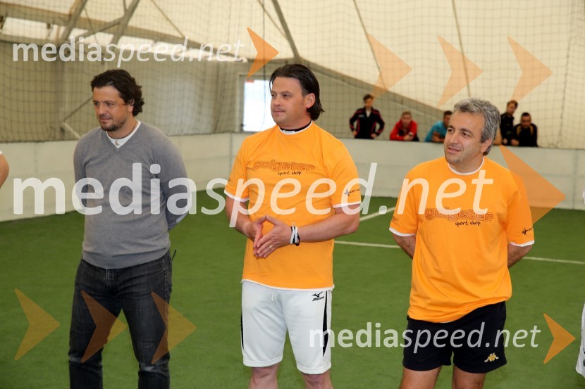  Zlatko Zahovič, športni direktor NK Maribor;  Peter Pen, nekdanji smučar;  Klinton Bozgo, nekdanji nogometašPomagamo kot znamo - nogomet igramo, humanitarni nogometni turnir