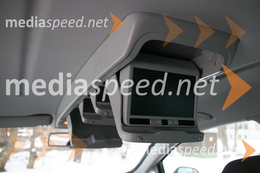 Seat Altea XL Ecomotive 1.6 TDI, LCD zaslon za gledanje video vsebin za zadnje potnikeSeat Altea XL Ecomotive 1.6 TDI, mediaspeed test