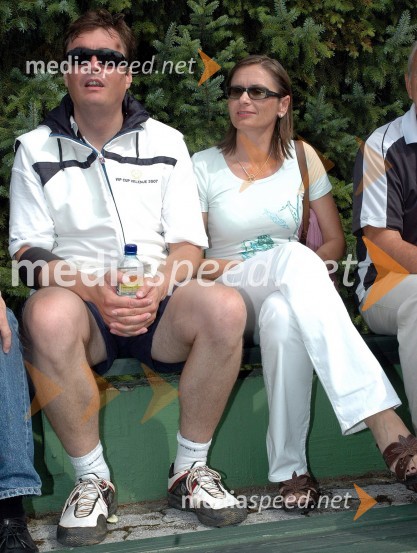 Dr. Milan Zver, minister za šolstvo in šport s spremljevalko Andrejo ValičVIP tenis turnir