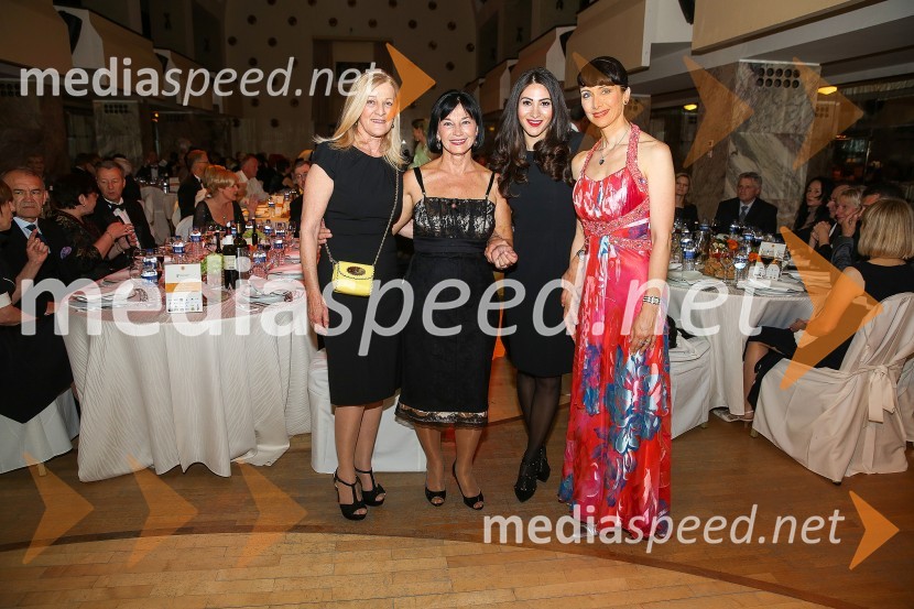  Mija Janković, soproga Zorana Jankovića;  Azra Širovnik, pisateljica;  Ursula Gawish; Dr. Jerca Legan Cvikl, antropologinjaMednarodni gala večer društva Sila