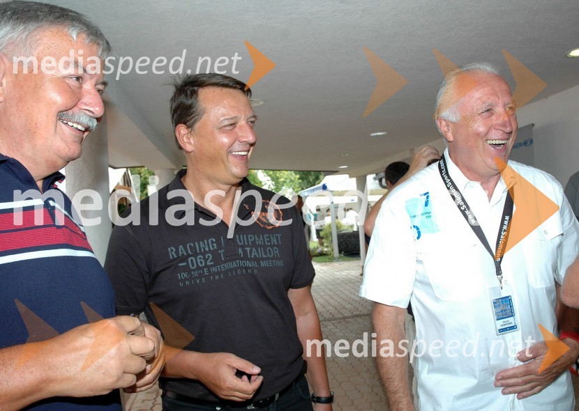 Srečko Meh, velenjski župan, Tone Rop, politik in Marjan Gaberšek, organizatorVIP tenis turnir