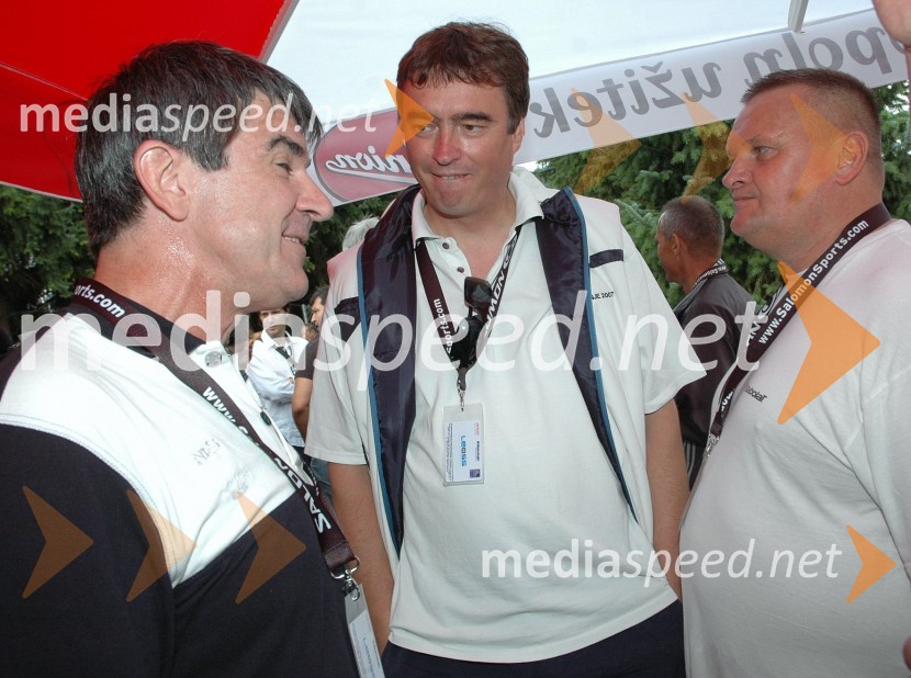 Anton Anderlič, poslanec, dr. Milan Zver, minister za šolstvo in šport in ...VIP tenis turnir