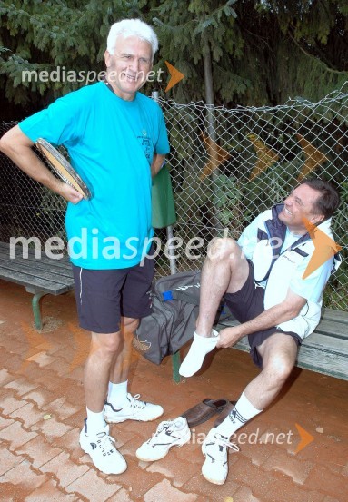 Andrej Šifrer, pevec in Zoran Jankovič, župan LjubljaneVIP tenis turnir