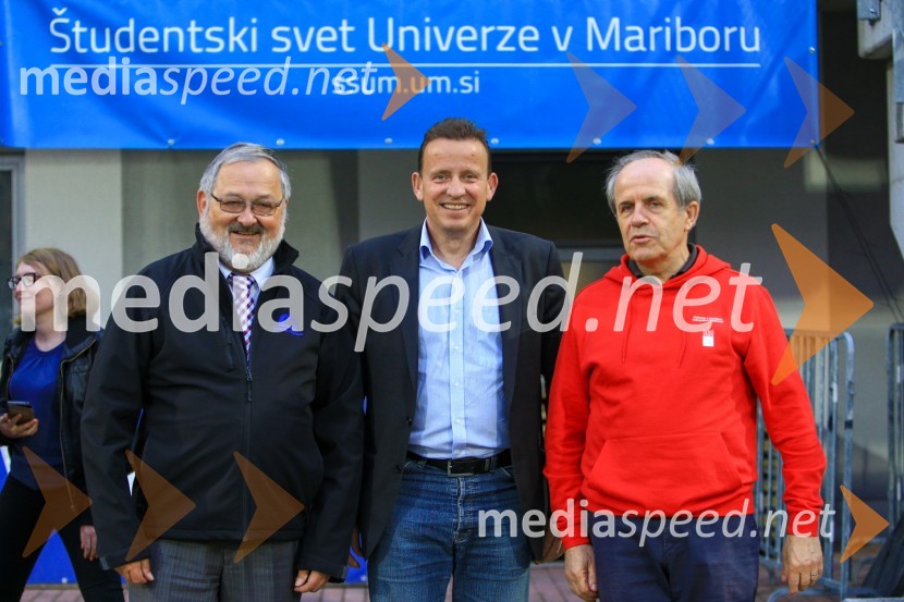prof. dr. Igor Tičar, rektor, Univerza v Mariboru;  Bojan Šrot, župan MO Celje; dr. Ivan Svetlik, rektor Univerze v LjubljaniUniverza v Ljubljani premagala nogometno ekipo Univerze v Mariboru