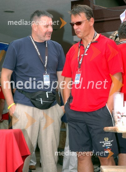 Bojan Požar, glavni in odgovorni urednik spletnega časopisa Požar report in Tone Rop, politikVIP tenis turnir