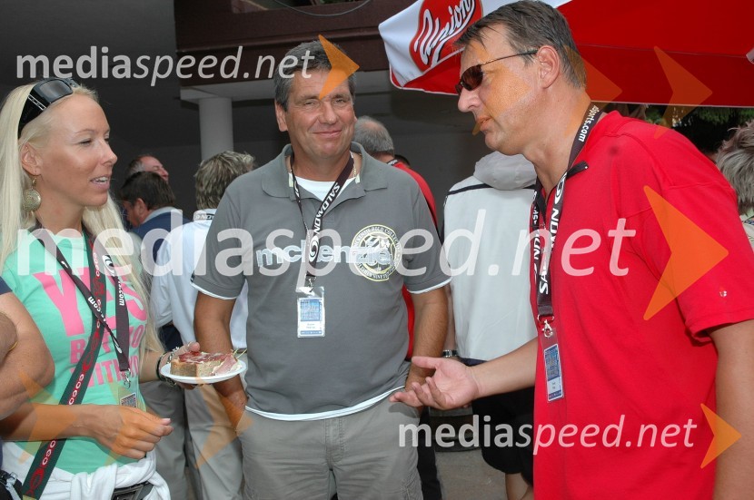 Melita Župevc, tiskovna predstavnica Socialnih demokratov, ... in Tone Rop, politikVIP tenis turnir