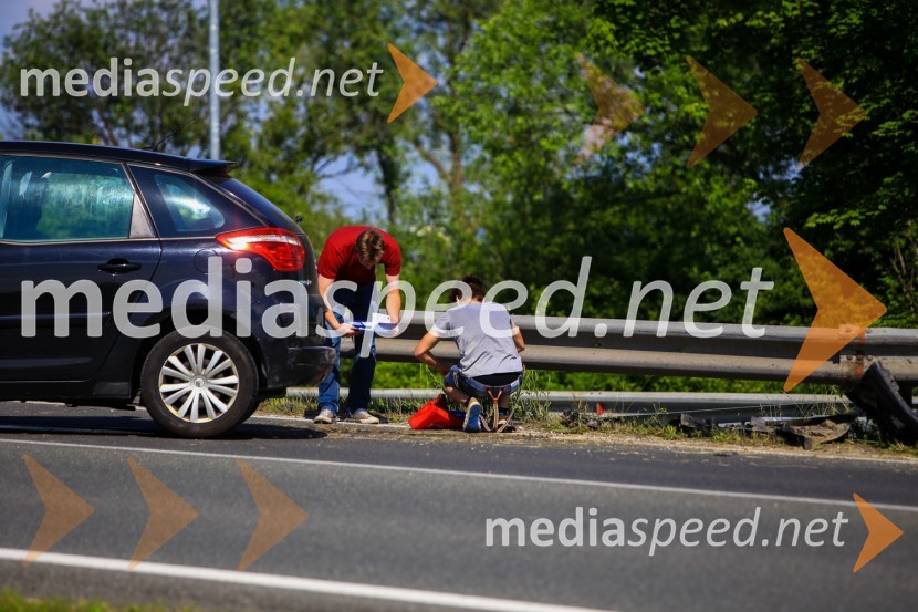 Prometna nesreča na dovozu AC Celje Center - Ljubljana