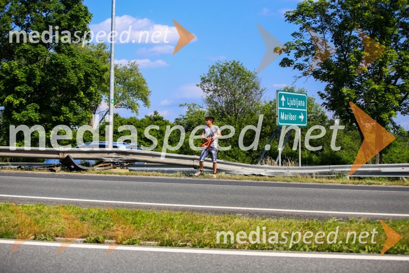 Prometna nesreča na dovozu AC Celje Center - Ljubljana