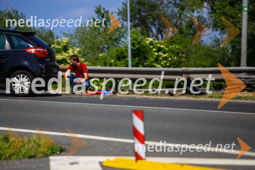 Prometna nesreča na dovozu AC Celje Center - Ljubljana