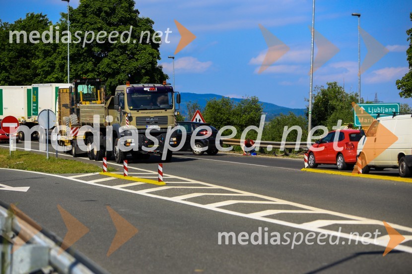 Prometna nesreča na dovozu AC Celje Center - Ljubljana