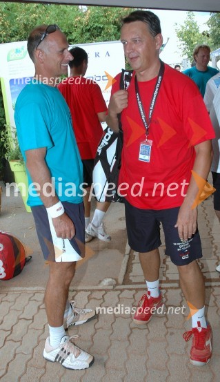 Mag. Janez Drobnič, poslanec v DZ in nekdanji minister za delo, družino in socialne zadeve in Tone Rop, politikVIP tenis turnir